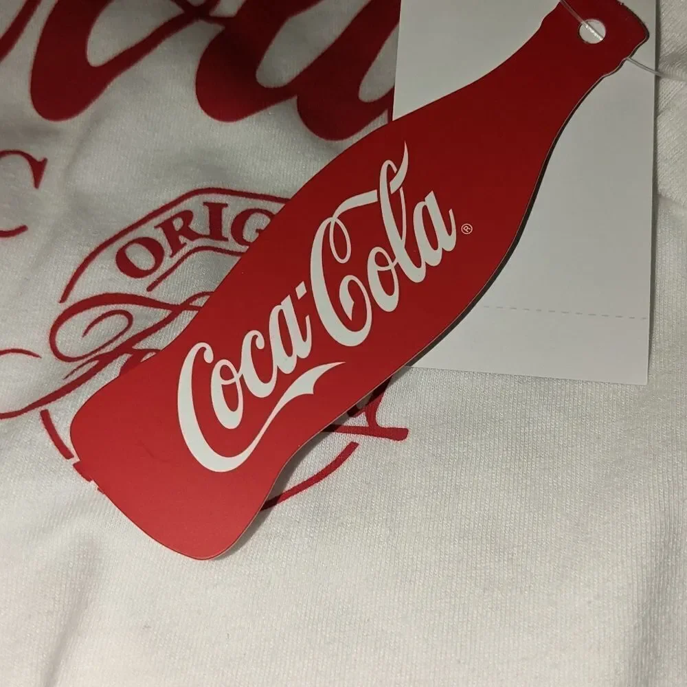 NWT Coca Cola Classic Original Formula Women's Long Sleeve Shrug Crop Top Medium - Picture 6 of 6